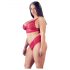 Cottelli Grandes Tailles - Ensemble Soutien-Gorge Dentelle Douce (Rouge)