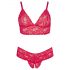 Cottelli Grandes Tailles - Ensemble Soutien-Gorge Dentelle Douce (Rouge)