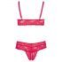 Cottelli Grandes Tailles - Ensemble Soutien-Gorge Dentelle Douce (Rouge)