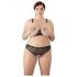 Cottelli Plus Size - parel BH set (zwart)