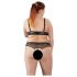 Cottelli Plus Size - parel BH set (zwart)