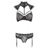 Cottelli - Ensemble soutien-gorge en dentelle à col (noir)