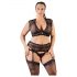 Cottelli Grande Taille - Ensemble Lingerie en Dentelle Strass (Noir)