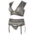 Cottelli Grande Taille - Ensemble Lingerie en Dentelle Strass (Noir)