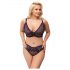 Cottelli Curves Plus Size - Ensemble soutien-gorge translucide à motif (violet) - 2XL