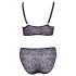 Cottelli Curves Plus Size - Ensemble soutien-gorge translucide à motif (violet) - 2XL