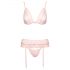 Zoenbaar - kanten lingerie set (roze) - L/XL