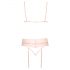 Zoenbaar - kanten lingerie set (roze) - L/XL