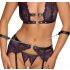 Ensemble Lingerie Cottelli Bondage avec Menottes (Noir-Violet)