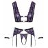 Ensemble Lingerie Cottelli Bondage avec Menottes (Noir-Violet)