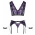 Ensemble Lingerie Cottelli Bondage avec Menottes (Noir-Violet)