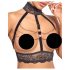 Abierta Fina - open lingerie set met kettingen (zwart)