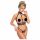 Abierta Fina - open lingerie set met kettingen (zwart) - M