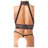 Abierta Fina - open lingerie set met kettingen (zwart) - M