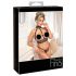 Abierta Fina - open lingerie set met kettingen (zwart) - M