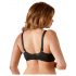 Cottelli Plus Size - bh met open cups (zwart)