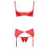 Cottelli - hartjes open bh set (rood) - 80B/M