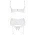 Cottelli - ensemble rehausse-buste en dentelle avec lacets (blanc) - 80B/M