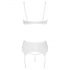 Cottelli - ensemble rehausse-buste en dentelle avec lacets (blanc) - 80B/M