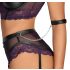 Ensemble Cottelli Bondage - soutien-gorge et menottes (noir-violet) - XL