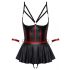 Ensemble Brillant Cottelli Bondage avec Fixations pour Bras (Noir-Rouge)