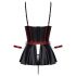 Ensemble Brillant Cottelli Bondage avec Fixations pour Bras (Noir-Rouge)