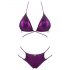 Obsessive Balitta - glanzende halter bikinitop (paars)