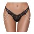 Cottelli - String de luxe brodé perles (noir) - M/L