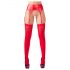 NO:XQSE - glanzend jarretel set (rood)