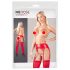 NO:XQSE - glanzend jarretel set (rood)