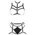 Cottelli - Ensemble de lingerie noire avec harnais - Tailles S-L