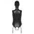 Bad Kitty - open body met hoofdkap (zwart) - L