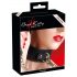 Bad Kitty - siliconen halsband met riem (zwart)