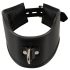 Bad Kitty - halsband van kunstleder met ring (zwart)