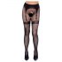 Cottelli Legwear - Bas noirs ouverts effet porte-jarretelles (S-L)