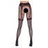 Cottelli Legwear - Bas noirs ouverts effet porte-jarretelles (S-L)