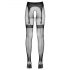 Cottelli Legwear - Bas noirs ouverts effet porte-jarretelles (S-L)