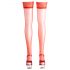 Cottelli - Bas en satin rouge - 2/M