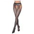 Cottelli Legwear - open, glinsterende netkousen - zwart (S-L)