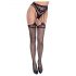 Cottelli Legwear - zwarte open jarretels panty (S-L)