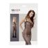 NO:XQSE - Zijde patroon catsuit - zwart - 2XL/3XL