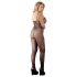 NO:XQSE - Zijde patroon catsuit - zwart - 2XL/3XL