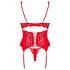 Obsessive Amor Cherris - kanten set met jarretel (rood)