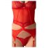 Obsessive Cupide Desir - doorschijnende kanten top set (rood)