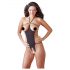 Zwarte open strass body - S-L