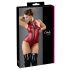 Cottelli Party - mouwloze, glanzende body met rits (rood)