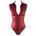 Cottelli Party - mouwloze, glanzende body met rits (rood)