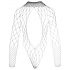 NO:XQSE - lange mouw, mesh bodysuit - zwart (S-L)