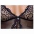 Cottelli - Body ouvert en dentelle avec porte-jarretelles (noir) - M