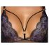 Cottelli - Body en dentelle ouverte brodée (noir-violet) - M